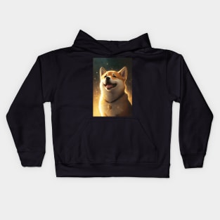 Happy Shiba Inu Dog Kids Hoodie